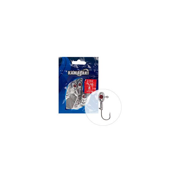 KAMASAKI RED SHOT JIG FEJ 8G 1/0 4DB/CSOMAG
