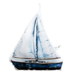 PILLOW SAILBOAT  33X30CM