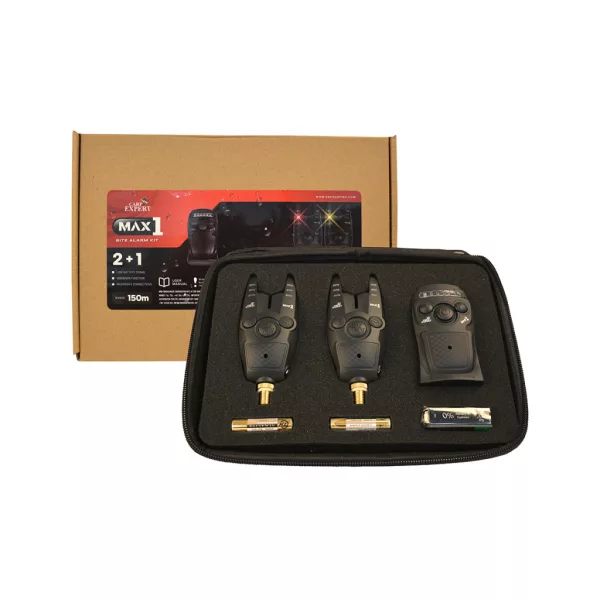 CARP EXPERT MAX1 BITE ALARM 3+1 PIROS,SÁRGA, KÉK