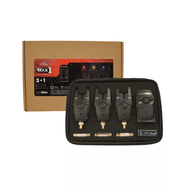 CARP EXPERT MAX1 BITE ALARM 4+1 PIROS, SÁRGA, ZÖLD, KÉK