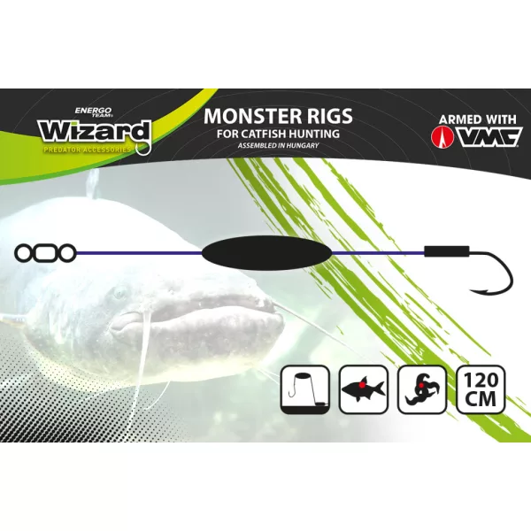 WIZARD MONSTER UPOSE MONO BOTTOM RIG 10G 8/0 SPECIMEN