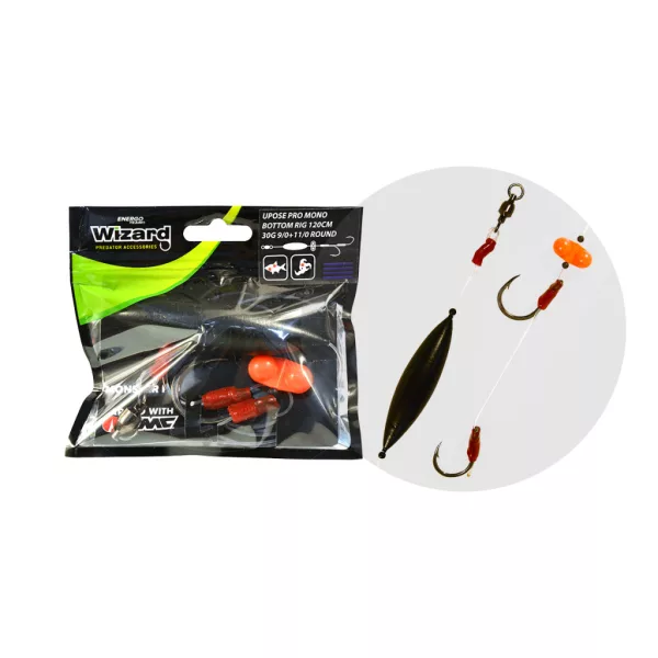 WIZARD MONSTER UPOSE PRO MONO BOTTOM RIG 30G 9/0+11/0 ROUND