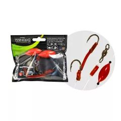   WIZARD MONSTER RIVER DOUBLE UPOSE PRO MONOBRAID RIG 4+4G 6/0+8/0 SPECIMEN
