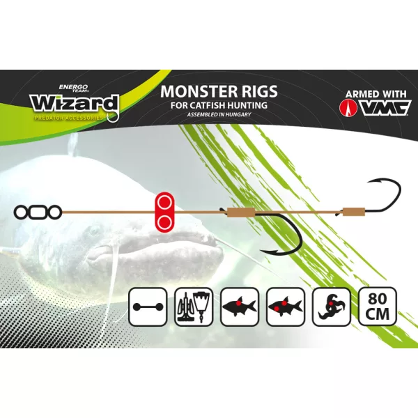 WIZARD MONSTER - THE CLASSIC KOÓS CATFISH RIG 9/0+11/0 ROUND