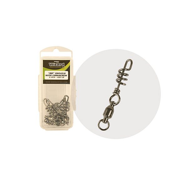 WIZARD CATFISH CSAPÁGYAS FORGÓ+SPIRÁL KAPOCS 100LB 5