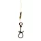 WIZARD SPIRÁL KAPOCS 2 FLUOROCARBON ELŐKE 9KG 25CM 2DB/CS