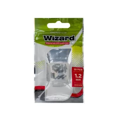   WIZARD DRÓTELŐKE RÖGZÍTŐ CSŐ 1.4X1.8X8MM 20DB/CS FÉNYES FEKETE