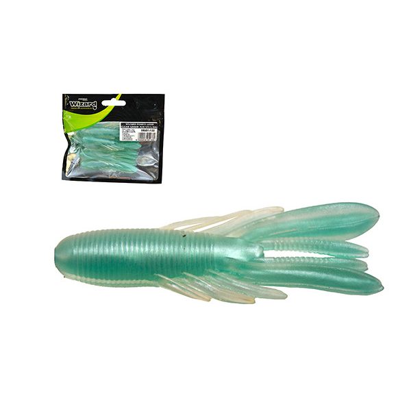 WIZARD BASS GRUB CLEAR-GREEN 7CM 5PCS/BAG