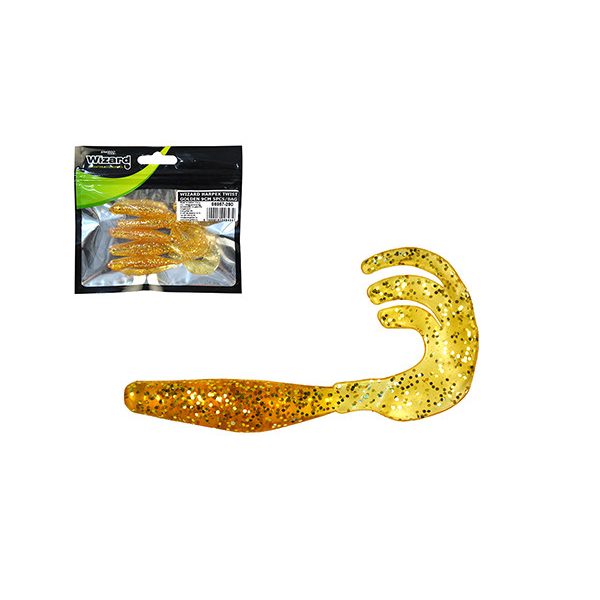 WIZARD HARPEX TWIST DOUBLE EVO GOLDEN 9CM 5PCS/BAG