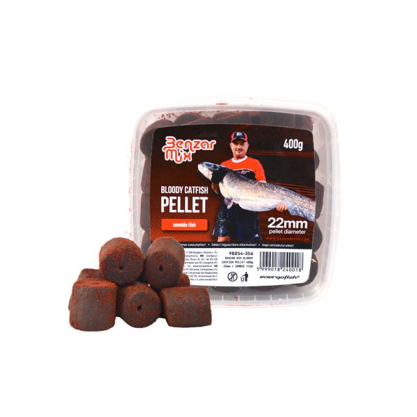 BENZAR MIX CATFISH PELLET 22 MM VÉRES MÁJAS-HALAS 400GR