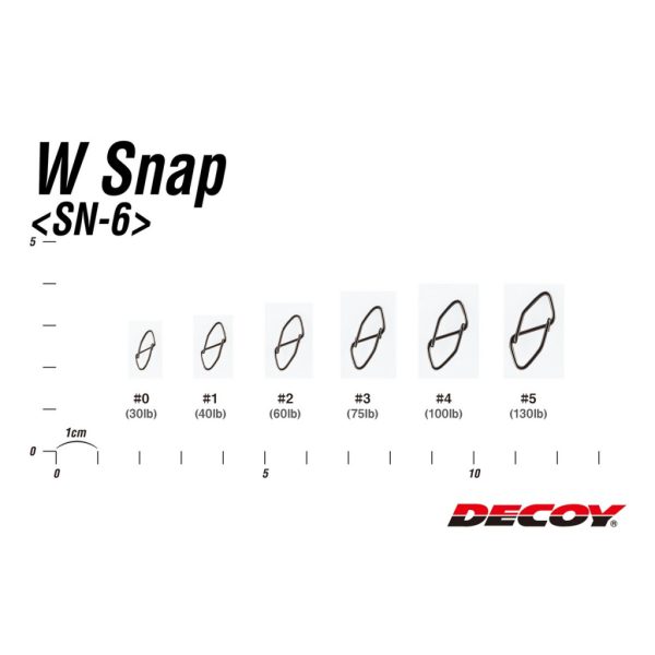 DECOY SN-6 W SNAP #0 NS BLACK 8PCS/BAG