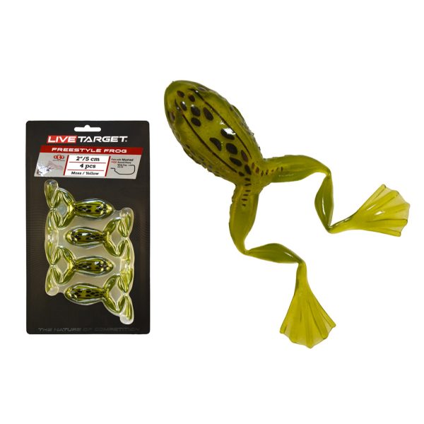 LIVETARGET 3” FREESTYLE FROG 2.0  CHARTREUSE / GREEN 75 MM  FLOATING 2DB/CS