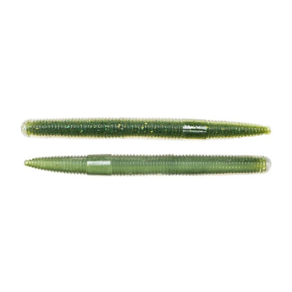 LIVETARGET 5" STICK WORM GREEN / CREAM 125 MM  SLOW SINKING