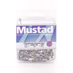   MUSTAD O'SHAUGHNESSY STAINLESS HOOKS STAINLESS STEEL 10/0 100DB/CSOMAG