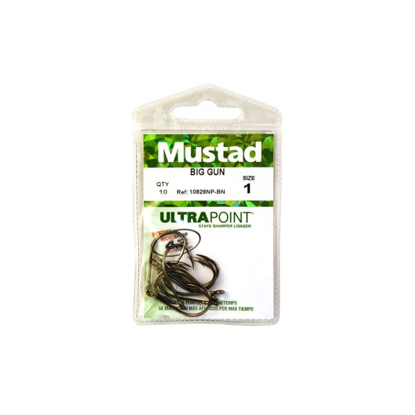 MUSTAD BIG GUN HOOKS 10/0 25DB/CSOMAG