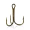MUSTAD ROUND TREBLE HOOKS 4 BRONZE 25DB/CSOMAG