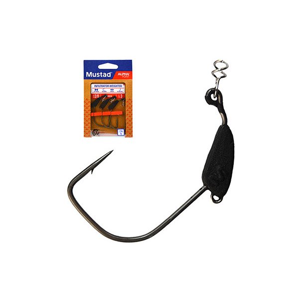 MUSTAD INFILTRATOR WEIGHTED, 4/0, 5G 3DB/CSOMAG