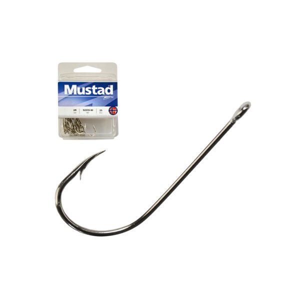 MUSTAD LONG SHANK BEAK 4/0 NICKEL 25PCS/BAG