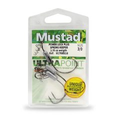 MUSTAD POWERLOCK PLUS WITH SPRING KEEPER  1/0 3DB/CSOMAG