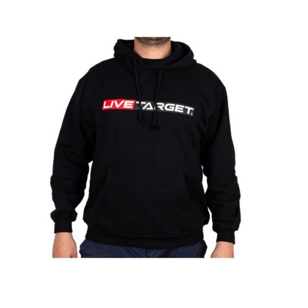 LIVETARGET BLACK BRAND COTTON HOODIE XXL