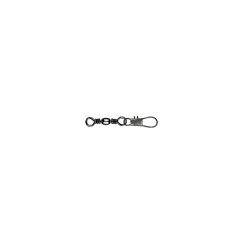   MUSTAD BARREL SWIVEL WITH INTERLOCK SNAP 14 BLACK NICKEL 10DB/CSOMAG