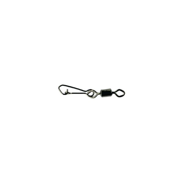 MUSTAD ROLLING SWIVEL W/DIAMOND EYE & J-SNAP 8 BLACK NICKEL 10DB/CSOMAG