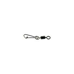   MUSTAD ROLLING SWIVEL W/DIAMOND EYE & J-SNAP 12 BLACK NICKEL 10DB/CSOMAG