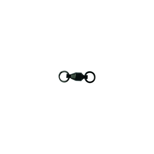 MUSTAD BALL BEARING SWIVEL W/WELDED RING 0 BLACK NICKEL 4PCS/BAG