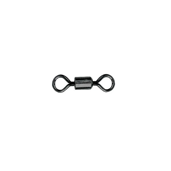 MUSTAD ROLLING SWIVEL ROUND EYE 2 BLACK NICKEL 10DB/CSOMAG