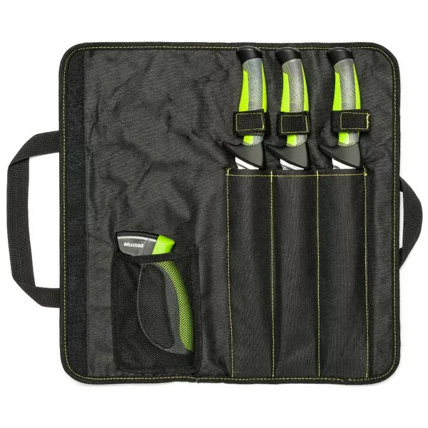 MUSTAD KNIFE KIT 3 PC + SHARPERNER