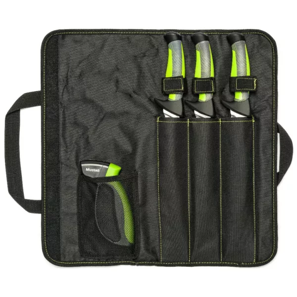 MUSTAD KNIFE KIT 3 PC + SHARPERNER