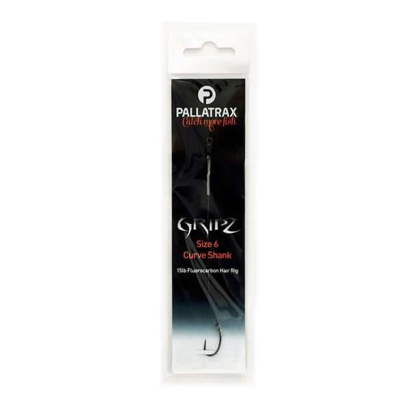 PALLATRAX GRIPZ CURVE SHANK HAIR RIGS SIZE 6 25LB STEAMLINK