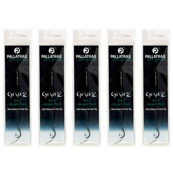 PALLATRAX GRIPZ STRAIGHT POINT HAIR RIGS SIZE 8 12LB BRAID
