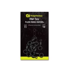   RIDGEMONKEY RM-TEC FLEXI RING SWIVEL SIZE8 KARIKÁS FORGÓ 10DB