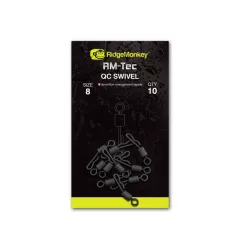   RIDGEMONKEY RM-TEC QUICK CHANGE SWIVEL SIZE8 GYORSKAPCSOS FORGÓ 10DB