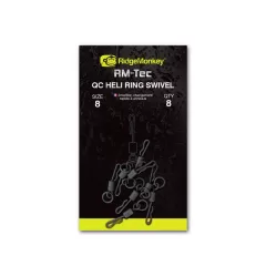   RIDGEMONKEY RM-TEC QUICK CHANGE HELI RING SWIVEL SIZE11 KARIKÁS GYORSKAPOCS 10DB