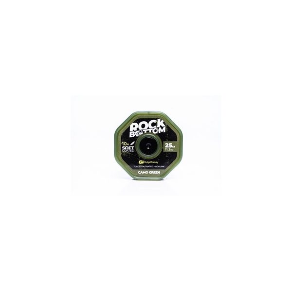 RIDGEMONKEY ROCK BOTTOM TUNGSTEN COATED SOFT CAMO GREEN 25LB BEVONATOS ELŐKEZSINÓR 10m