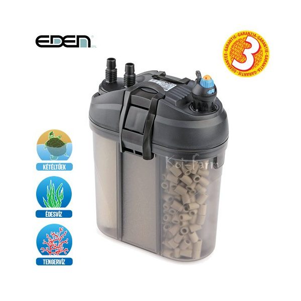 EDEN 511 Külső Akvárium Szűrő 100 W Vízfűtővel 600 l/h