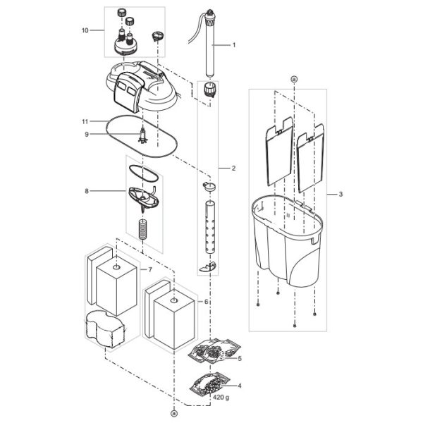 EDEN FES 200 Külső akvárium szűrő 800 liter/óra