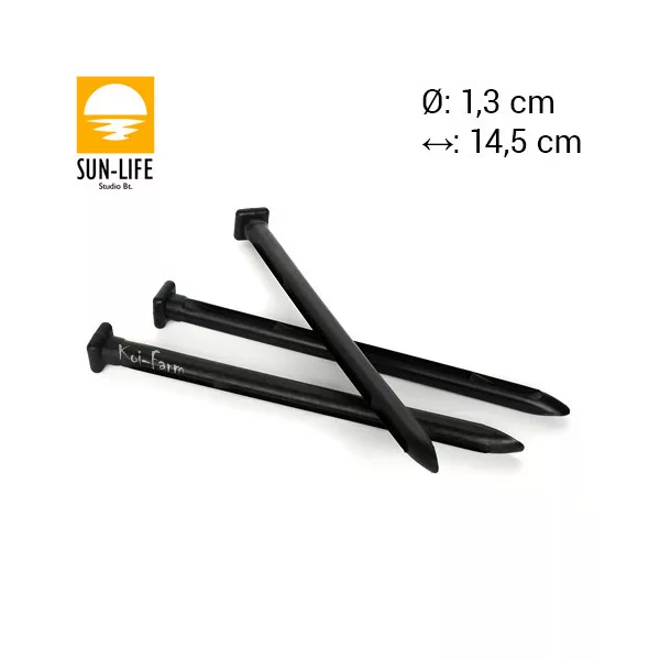 Rögzítő tüske geotextilhez, fátyolfóliához, agroszövethez, vakondhálóhoz, ágyásszegélyhez 24,5 cm