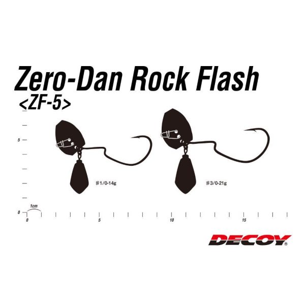 OFFSET HOROG SÚLYOZOTT DECOY WORM ZF-5 ZERO-DAN ROCK FLASH #1/0 14gr