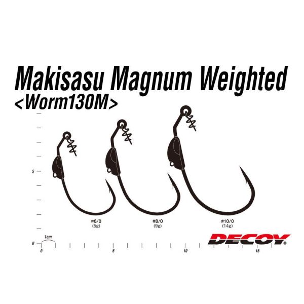 OFFSET HOROG SÚLYOZOTT DECOY WORM 130M MAKISAGU MAGNUM #6/0 5gr