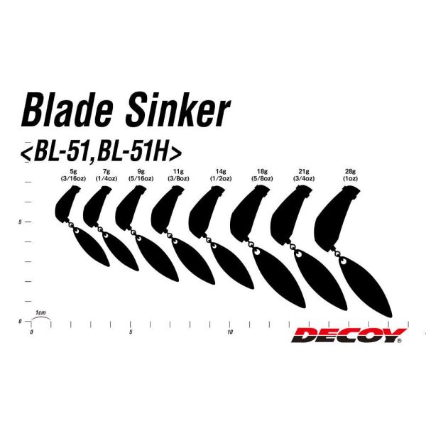 ÓLOM DECOY BL-51 BLADE SINKER HEAVY 18.0gr