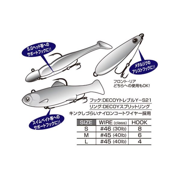 RAGADOZÓ ELŐKE HÁRMAS HOROGGAL DECOY WA-21 L #8