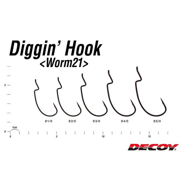 OFFSET HOROG DECOY WORM 21 DIGGIN HOOK 5/0