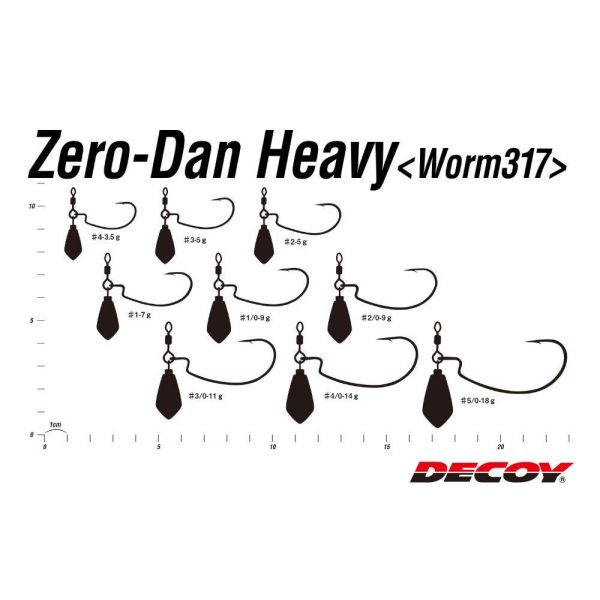 OFFSET HOROG SÚLYOZOTT DECOY WORM 317 ZERO-DAN HEAVY #3 5gr