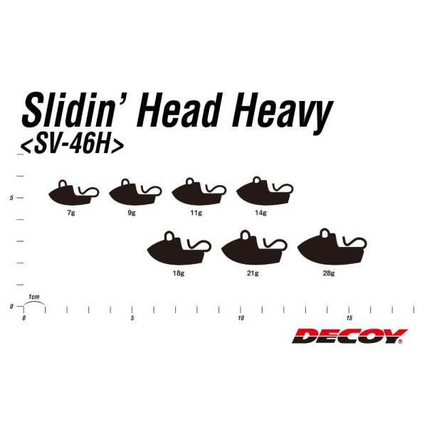 JIG FEJ ÓLOM DECOY SV-46H SLIDIN HEAD HEAVY 9gr