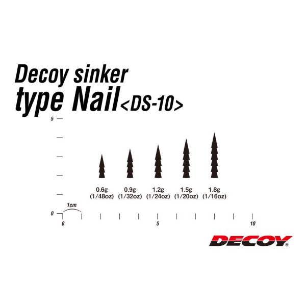 ÓLOM DECOY DS-10 NAIL SINKER 0.9gr