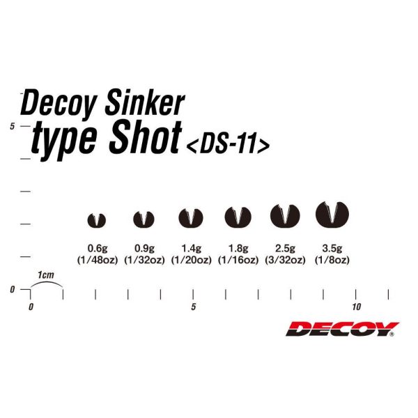 ÓLOM DECOY DS-11 SINKER TYPE SHOT 0.9gr