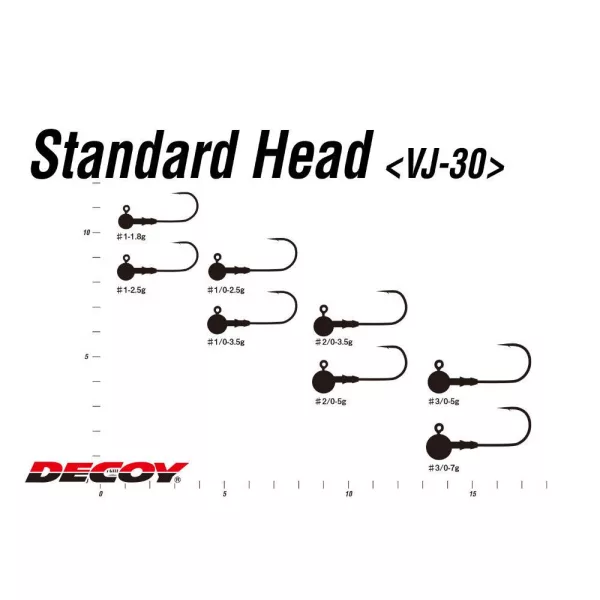 JIG FEJ DECOY VJ-30 STANDARD HEAD #3/0 7gr